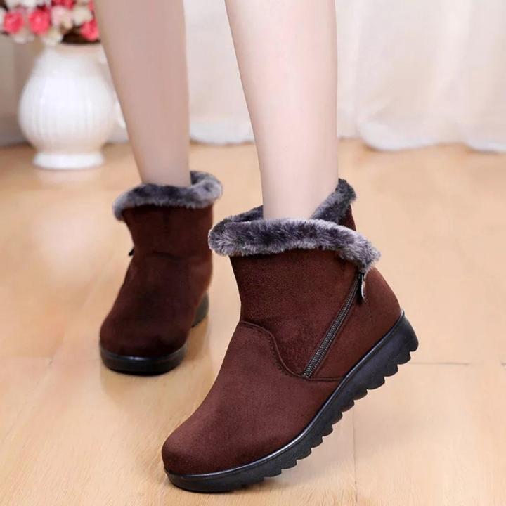 Women%20Winter%20Warm%20Snow%20Boots%20Fashionable%20Tassel%20Flat%20Platform%20Cotton%20Boots%20(Shoes-1)%20-%20Image%203