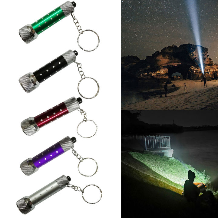Ultra Bright 5 LED Flashlight Torch Key Chain Key Ring Keychain Compact ...