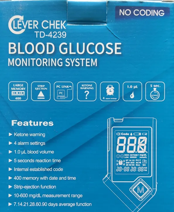 Clever-Chek%20TD-4239%20Blood%20Glucose%20Monitor%20(%20Glucometer)%20TD-4239%20-%20Image%203