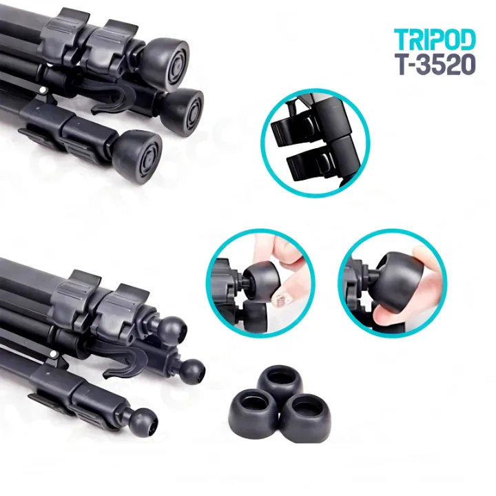 T3520%20Lightweight%20Sturdy%20Compact%20Tripod%20Black%20-%20Image%202