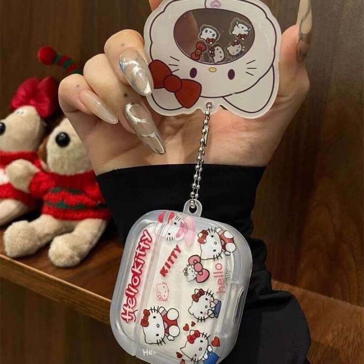 Cartoon%20Red%20Letter%20KT%20Cat%20Compatible%20with%20Pro2%20Apple%204th%20Generation%20Earphone%20Cute%20Protective%20Case%20-%20Image%204