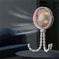 FORIDE Portable Stroller Fan Hand USB Electric Fan Small Folding Rechargeable Fans Mini Silent Table Fan for Baby Outdoor -C. 