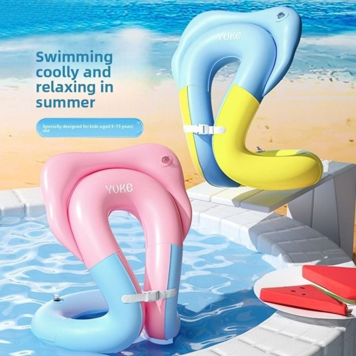 Cute Portable Kids Swim Vest Double airbags PVC Pool Floaties Adjustable Safety Buckle Inflatable Swim Vest Swimming Activities