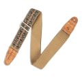 Levy's Leathers MH8P-007 Hemp Guitar Strap with Cork ends - Berry And Taupe Abstract Pattern. 