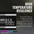 Cooler Master MWE Gold 850 V2 Full Modular, 850W, 80+ Gold Efficiency, 2 EPS Connectors, 120mm HDB Fan, Semi-Fanless Operation. 