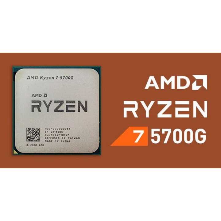 AMD Ryzen 7 5700G Tray (3.8~4.6GHz, 8-Core, 16-Threads, 32MB L3 Cache) Desktop Processor with Radeon Graphics