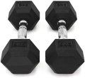 5Kg Rubber Hex Dumbells (Pair), 5 Kg Dumbell, Rubber Hex Dumbell ( 5Kg*2 Pc = 10 Kg), Dumbbells - Gym Equipment |. 