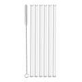 6 Piece Replacement Straws Transparent Reusable With Cleaning Brush For 40Oz Tumbler,Cup Straw For Tumbler Accessories. 