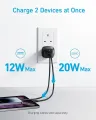 USB C Plug, Anker 33W 2-Port Charger with Foldable Plug for iPhone 15/15 Pro Max/14/13/12, Pixel, Galaxy, iPad/iPad Mini, and More (Cable Not Included) - Black. 