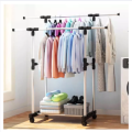 Adjustable Double Pole Telescopic Clothes Rack. 