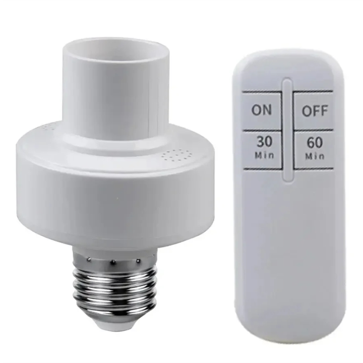Led Remote Control Socket Remote Control E27 Lamp Socket with Timer, Wireless Long-Distance LED ...