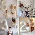 Childrens Number Balloons Girl Boy Decoration Scene Setup Party Ceremony First Birthday Atmosphere Photo Props. 