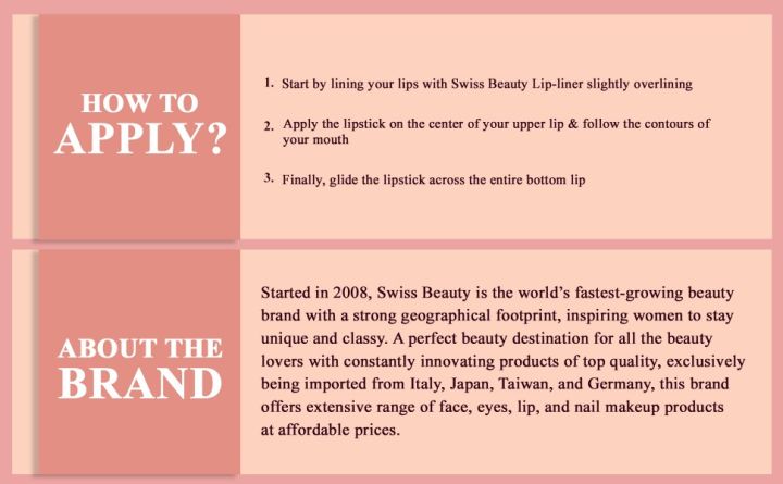 Swiss%20Beauty%20Non-Tranfer%20Matte%20Lipstick,%20Smooth%20&%20Waterproof,%202g%20-%20Image%208