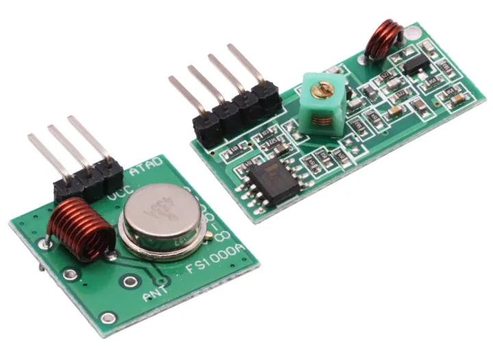433Mhz RF Wireless Transmitter Module and Receiver Kit 5V DC 315MHZ ...