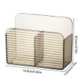 New Double Grid Remote Control Storage Box Wall-mounted Transparent Acrylic Shelfs Multi-function Desktop Storage Container. 