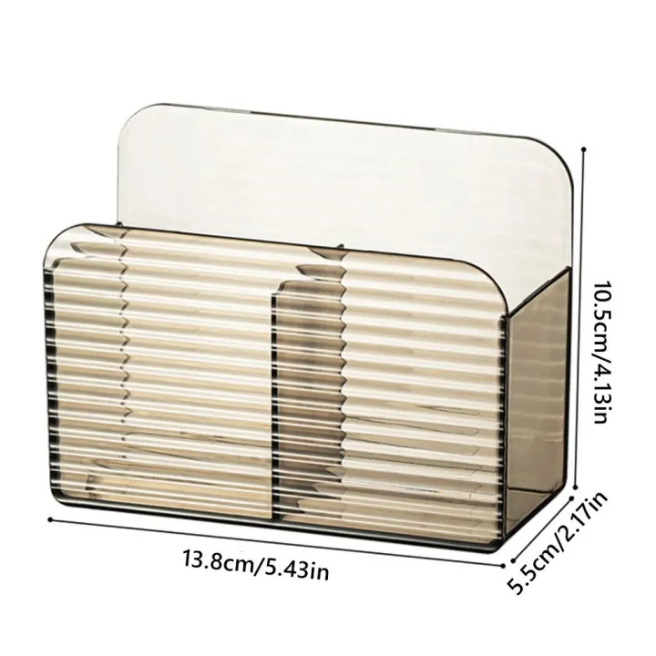 New%20Double%20Grid%20Remote%20Control%20Storage%20Box%20Wall-mounted%20Transparent%20Acrylic%20Shelfs%20Multi-function%20Desktop%20Storage%20Container%20-%20Image%202