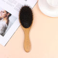 Mane Boar Lotus Straightening Knotting Wild Boar New Hair Brush Wooden Handle Mane Beard Comb Styling Brown Massage Comb. 