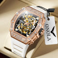 ONOLA brand fashionable business luxury waterproof mechanical men's watch. 