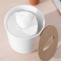 Cluellp-4X Wooden Cover Round Roll Paper Tissue Tube Household Removable Mini Wooden Tissue Box. 