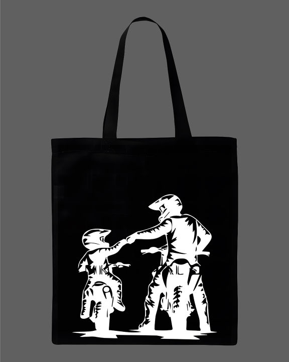 Father%20&%20Child%20Printed%20Tote%20Bag%20%7C%20Father%20Son%20Motorcycle%20Design%E2%80%93%20Black%20&%20White%20-%20Image%203