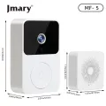 Jmary MF-5 Smart Video Doorbell with HD Camera, Night Vision, Two-Way Talk, Motion Detection & Free Cloud Storage - Wireless Door Bell for Home Security. 
