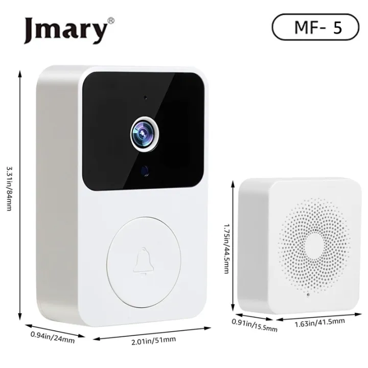 JMARY%20MF-5%20Smart%20WiFi%20Video%20Doorbell%20Camera%20-%20Wireless%20Rechargeable%20Security%20Door%20Bell%20with%20Night%20Vision,%20Two-Way%20Audio%20&%20Indoor%20Chime%20-%20Live%20View%20on%20Phone%20for%20Home%20Security%20-%20Image%202