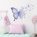 Purple Butterfly Wall Stickers For Bedroom Living Room Decoration Girls Room Wall Decals Removable Wallpaper PVC Murals MNP. 