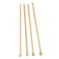 JAERBEE Natural Color Natural Bamboo Single Pointed Afghan Tunisian Crochet Hooks Needles 25.5Cm-25Cm Long,1 Set(12 Pcs/Set). 