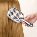 DISICHEN Square Shape Mesh Comb for Hair Fluffy Detangling Scalp Massage Hairbrush Wide Teeth Hollow Brush Salon Barber Gold-plated Comb New style. 
