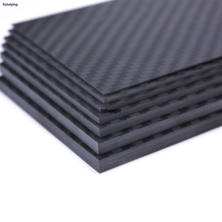 Difutagui 125mm X 75mm Real Carbon Fiber Plate Panel Sheets 0.5mm 1mm New style Luxury 1.5mm 2mm 3mm 4mm 5mm thickness Composite Hardness Material