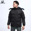 Snow Yak Black Full Sleeve Trekking Down Jacket For Men. 
