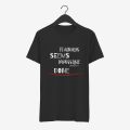 Quote printed Black Premium T-Shirt. 
