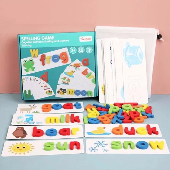 English Spelling For Children Puzzle Card Board 26 Letters Learning ...