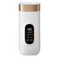Portable Travel Electric Thermal Mug 650ml Hot Water Heating Cup Milk Travel Boilers Mugs Thermal Cups Easy Install EU Plug,White. 