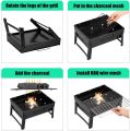 New Portable Charcoal BBQ Grill, Foldable Smoker Grill for Outdoor, Camping, Hiking, Picnics, Picnic Stove. 