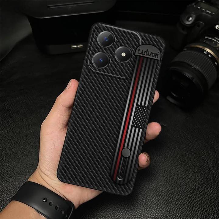 Wrist%20Strap%20Dirt-resistant%20Phone%20Case%20For%20Realme%20C63%204G/C61%204G%20Simple%20Phone%20Holder%20Fashion%20Design%20Nature%20Geometry%20-%20Image%2010