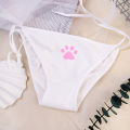 Low Waist Bikini Panties Thong Panties Soft Cotton Cute Claw Invisible Breathable Women Lovely Underwear Ladies Underpants. 