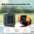 Portable Wearable Waist Ventilator Outdoor Camping Power Bank Cooling Mini 8000mAh Hanging Rechargeable Fan With Night Light. 