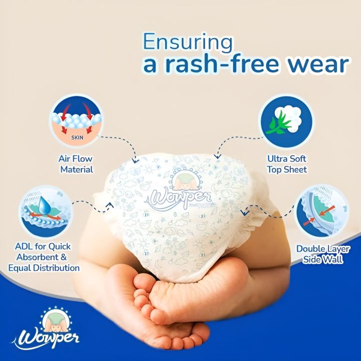 Wowper%20Baby%20Diapers%20%7C%20M%20%7C%2050%20count%7C%20Wetness%20Indicator%20%7CAnti%20Rash%20%7Cup%20to%2012%20hrs%20Absorption%20%7C7-12%20Kg%20%7C%20Super%20Soft%20Diaper%20-%20Image%202