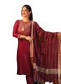 Women Cotton Blend Kurti Pant Dupatta Set Traditional Ethnic wear for Occasion Casual Festive Party Wedding. 