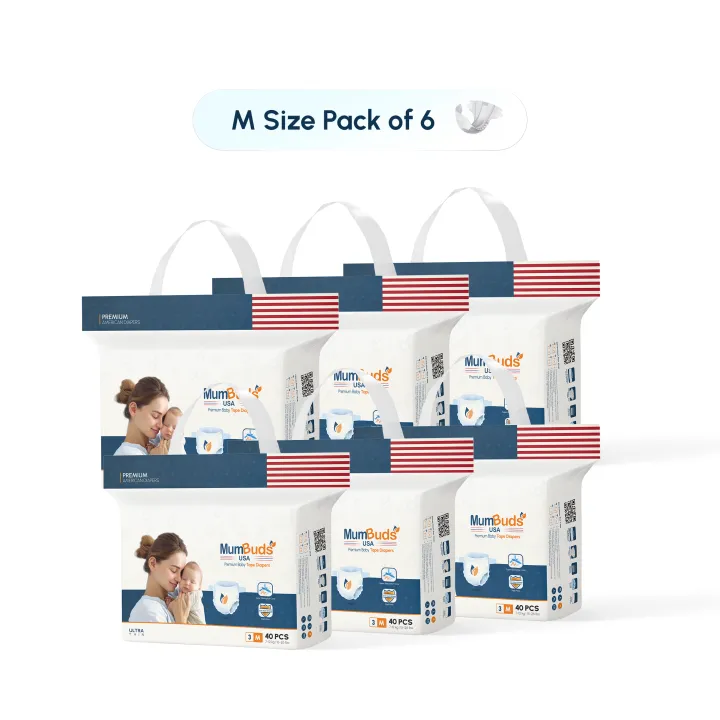 MumBuds%20USA%20ZIPLOCK%20Tape%20Style%20Diapers%20Size-3%20M%20(7%E2%80%9312%20kg)%2040%20Pcs%20(Pack%20of%206)%20%7C%20Ultra%20Thin,%20Soft%20&%20Breathable%20Baby%20Diapers%20-%20Image%202