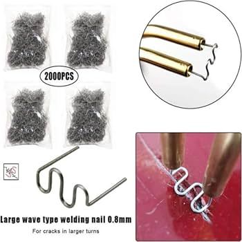 Plastic Welder Garage Tool Repair Welding Kit Car Bumper Hot Stapler Machine Plastic Welding Pin 200pcs