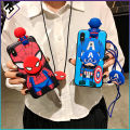 Spider Man Casing itel Vision 1 1 Plus 1 Pro 2 Cartoon Batman Phone Case itel Vision 2 Plus 2S 3 5 5 Plus Iron Man Captain Marvel The Avenger Superhero Silicone Cover with Bracket Holder Lanyard. 