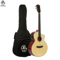 Manaslu MG5 Semi - Acoustic Guitar With Package | Semi Acoustic Guitar For Beginners | Glossy Body Acoustic Guitar. 
