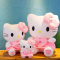 New KT Cat Plush Toy Heart-holding Angel KT Cat Rag Doll Pillow for Girls Doll Machine Doll. 