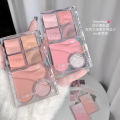 Gege bear light and shadow comprehensive eyeshadow palette matte pearlescent tender pink studio blush contour palette cross-border. 