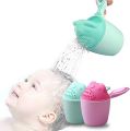 Cute Bear Baby Bathroom Shower Shampoo Rinse Cup Hair Washing Spoon with Handle. 