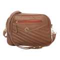 Brown Color Side Zippered Design Crossbody/Shoulder Bag For Women. 