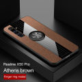 Lenuo For Realme X50 Pro Case Luxury Bracket Ring Phone Case Soft TPU Leather Back Cover. 