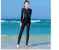 One Piece Full Body Sun Protection Long Sleeve Full Length Front Zip Sports Swimsuit - Fashion | Swimsuits For Women. 